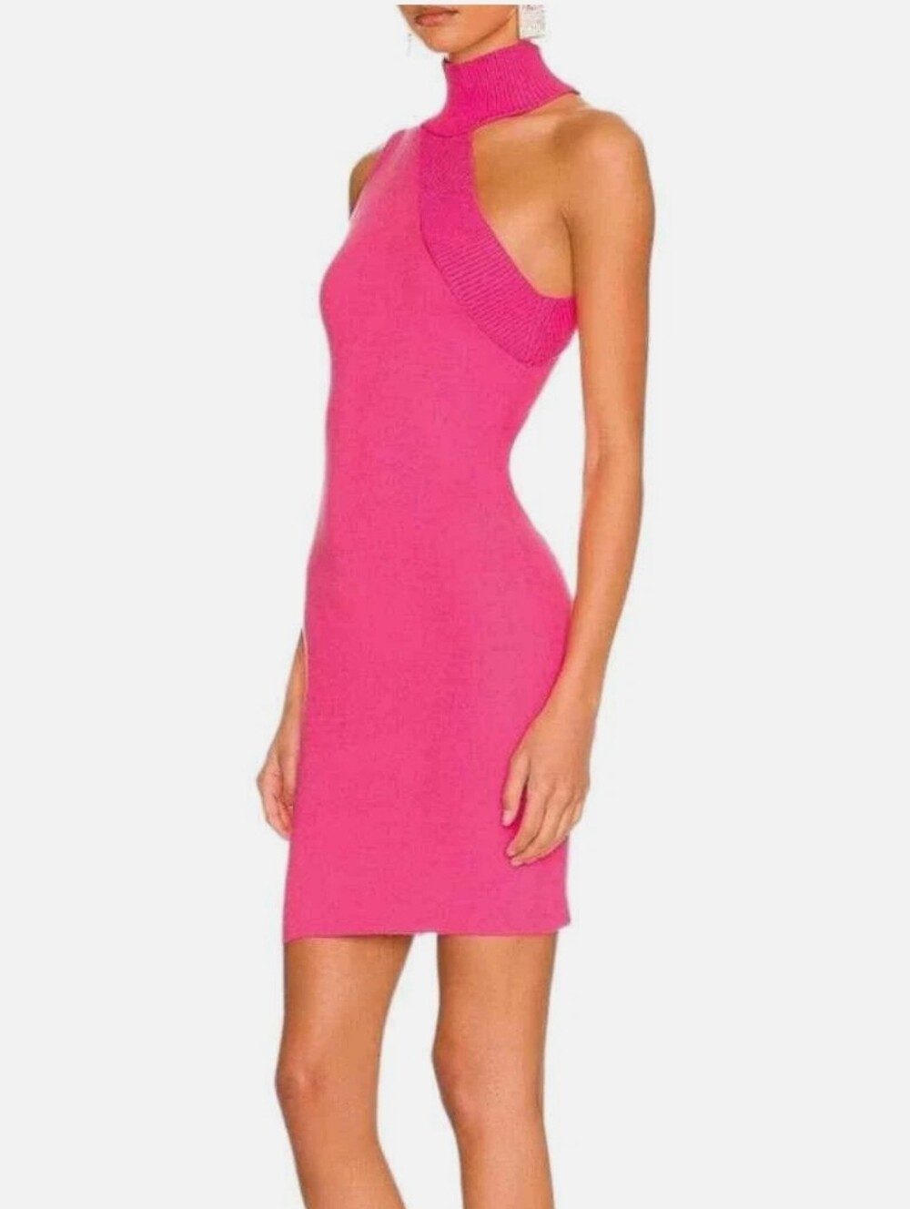 Alice + Olivia Kiki Cut Out Sleeveless Dress In French Rose Size Large